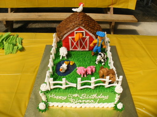 Farm Barnyard cake